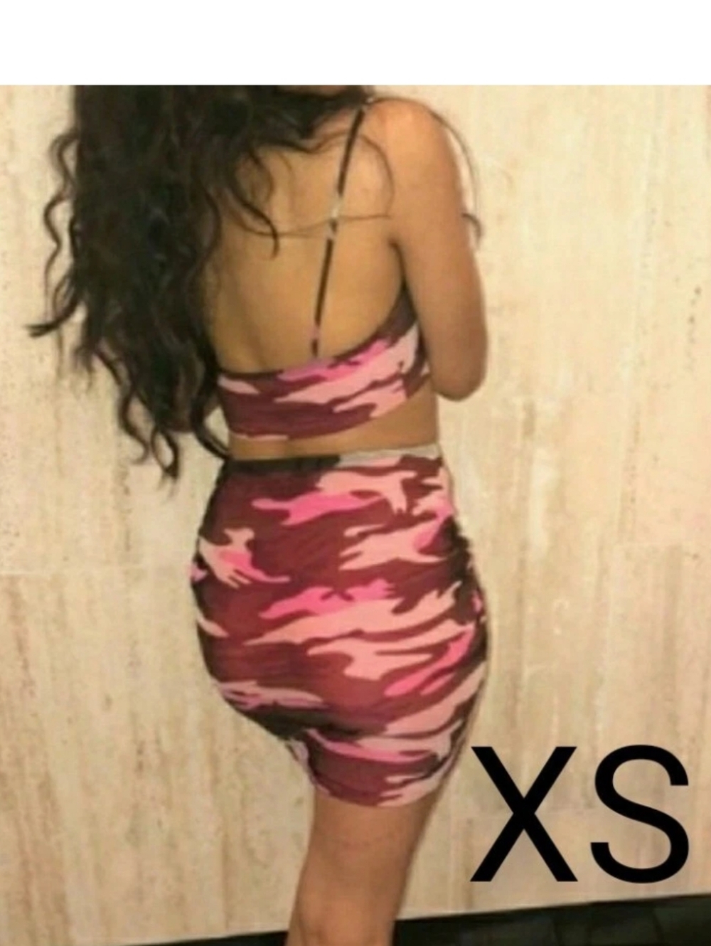 🆕Multicolor Camo 2 PC Set Mini Skirt & Crop Top  Size XS